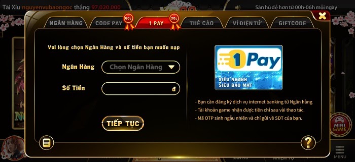 nạp tiền yo88 bằng 1 pay