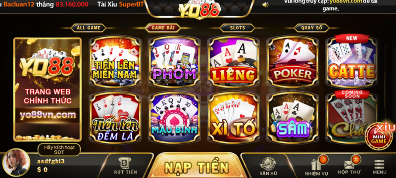 tai yo88 kho game bài đổi thưởng khổng lồ 