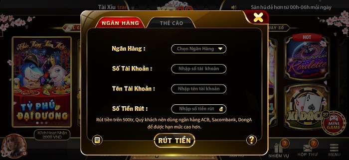 rút tiền yo88 qua thẻ ngân hàng hoặc thẻ cào